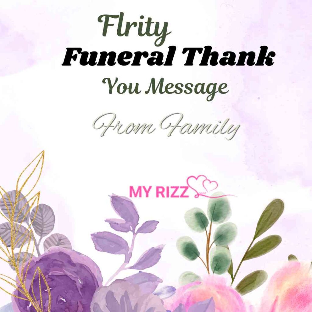 Funeral Thank You Message From Family