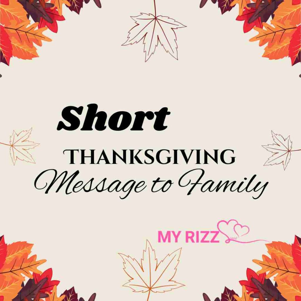 Thanksgiving Message to Family